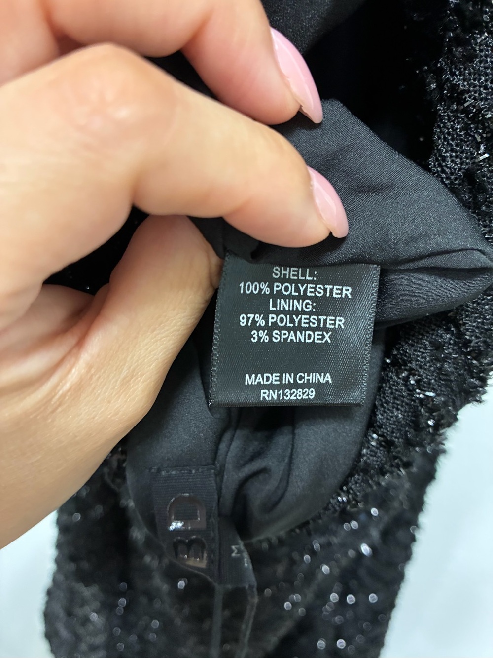 NBD Black Beaded Halter Mini Dress - Picture 9 of 10